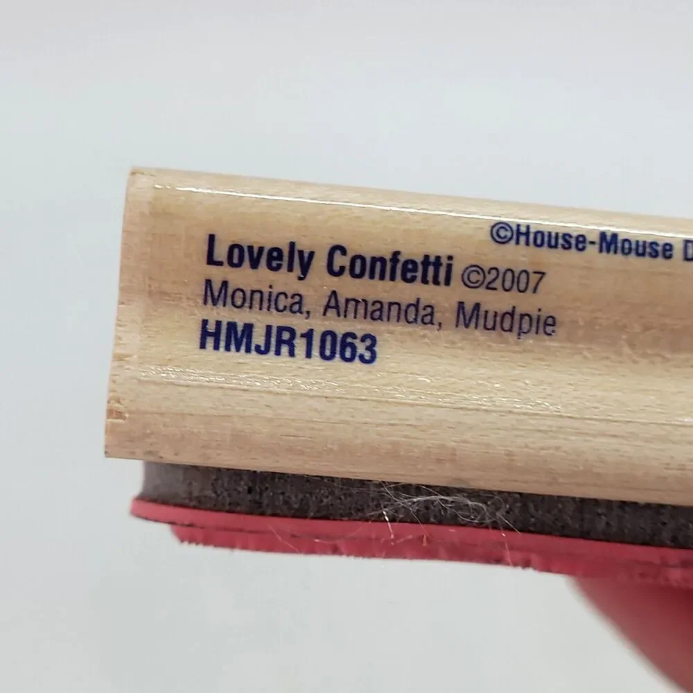 House Mouse 2007‎ Lovely Confetti Rubber Stamp 4